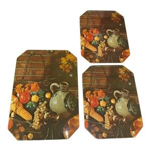 1970s Vintage Ballonoff Insulated Hot Mats Set 3 Harvest Setting Cleveland USA